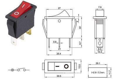 【『特價(jià)促銷』橢圓方形 一二三檔多腳 帶燈防水 船形翹板蹺板開關(guān)】價(jià)格,廠家,圖片,電工開關(guān),深圳市龍崗區(qū)中意電子商行-